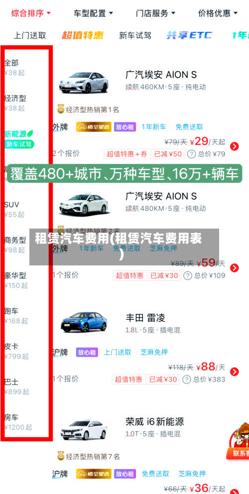 租赁汽车费用(租赁汽车费用表)-第2张图片