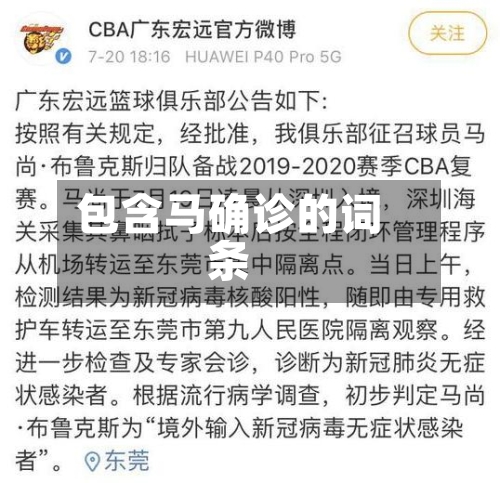 包含马确诊的词条-第3张图片