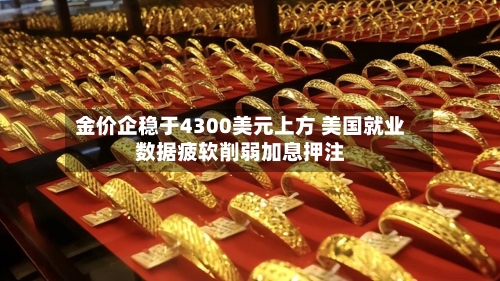 金价企稳于4300美元上方 美国就业数据疲软削弱加息押注-第1张图片