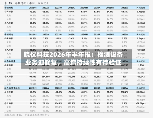 皖仪科技2026年半年报：检测设备业务迎修复，高增持续性有待验证-第2张图片